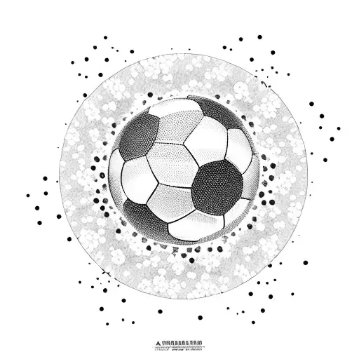 A Soccer Ball Surrounded By Cherry Blossom Petals