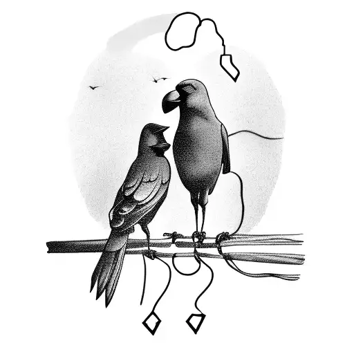 2 Crows In Love On A Wire