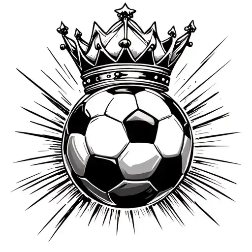 Soccer Ball With A Crown And Chuteators