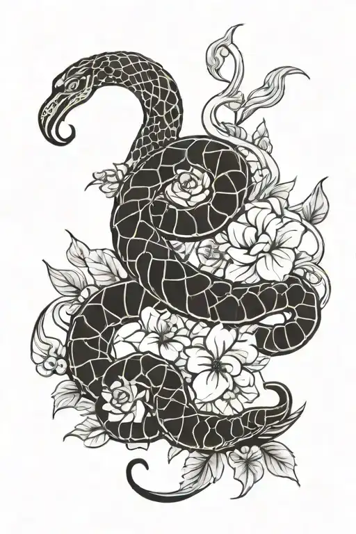 Viking Nature Flowers Snake