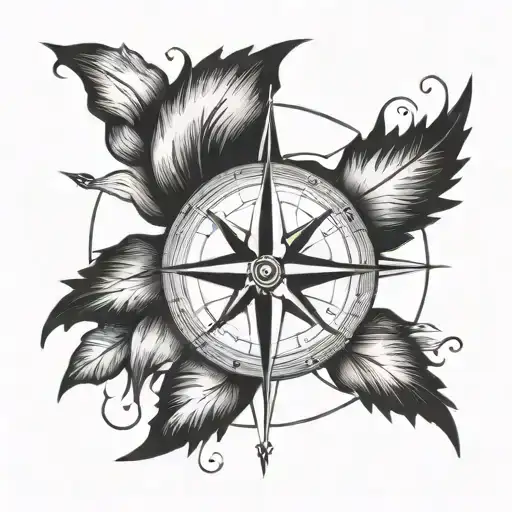 A Tattoo Design Of A Compass Rose With A Hidden Message For Your Bestfriend Geo