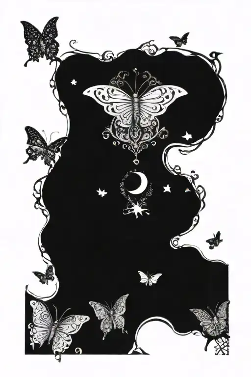Sun Moon And Butterflies