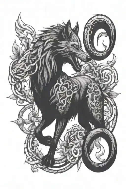 Wolf And Scorpion Intertwined