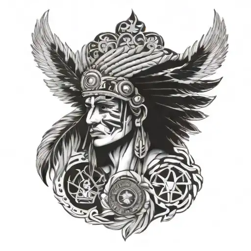 Colombia Indian With Air Force Logo Intertwined