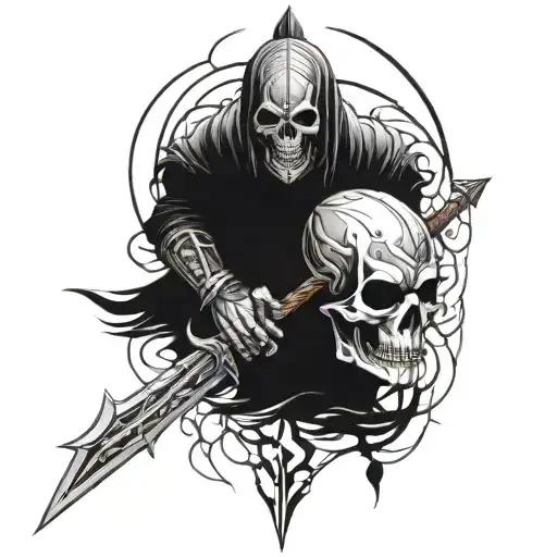 Skull Warrior Fighter Human Fantasy