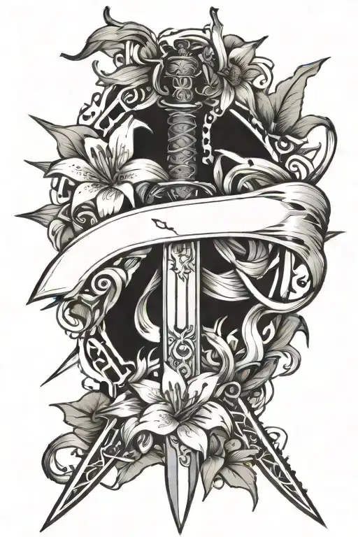 Sword Surrounded By Spiderlilies