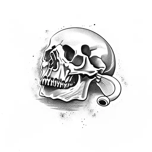 Skull With Sneake