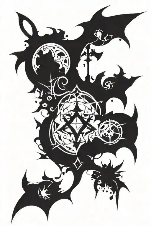 Kingdom Hearts Abstract Dark