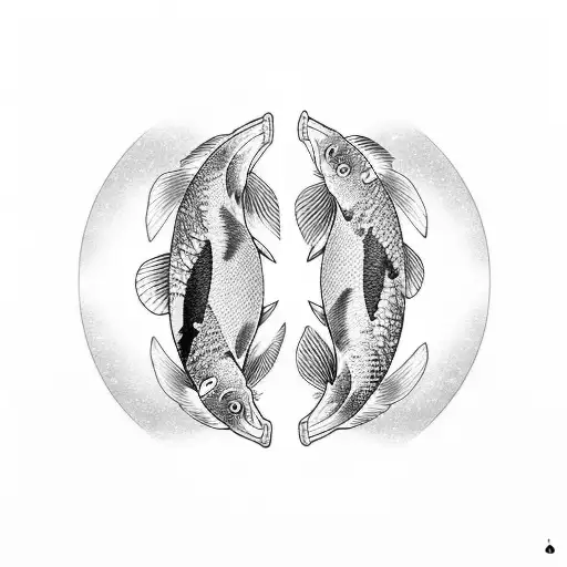 Pisces Koi Fish Ying Yang