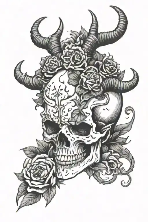 Skull With Horns