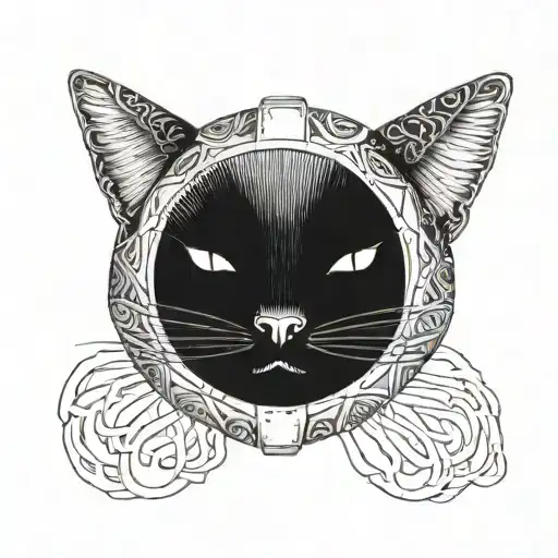 Cat Wearing Kabuto Helmet