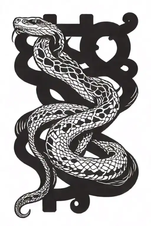 A Snake That Snakes From The Wrist To The Neck