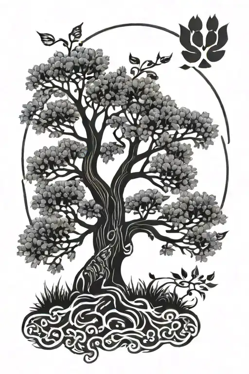 Dog Paw With Tree Of Life