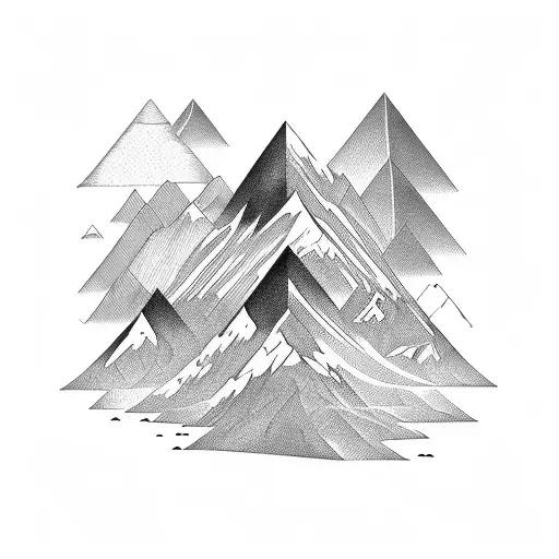 Abstract Black Tattoo Mountain Related With Majority Of Tattoo Black