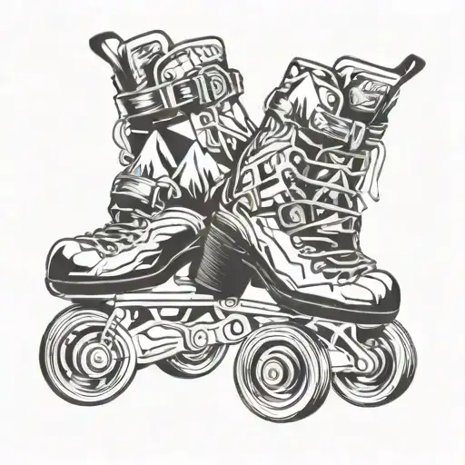 Roller Skate Wheels Transformed Into Mountain Peaks