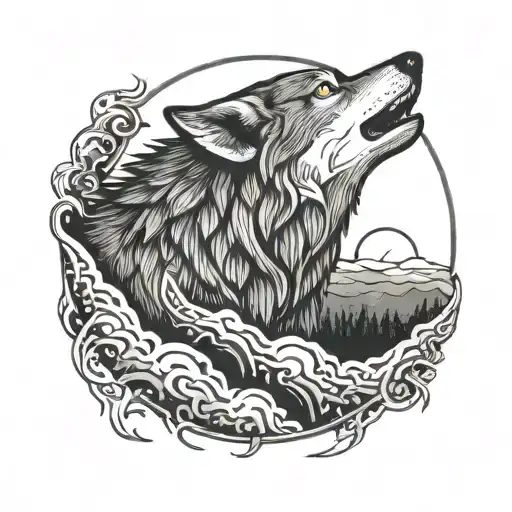 Wolf Howling At The Moon