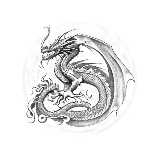 Dragon Grunge Going Down