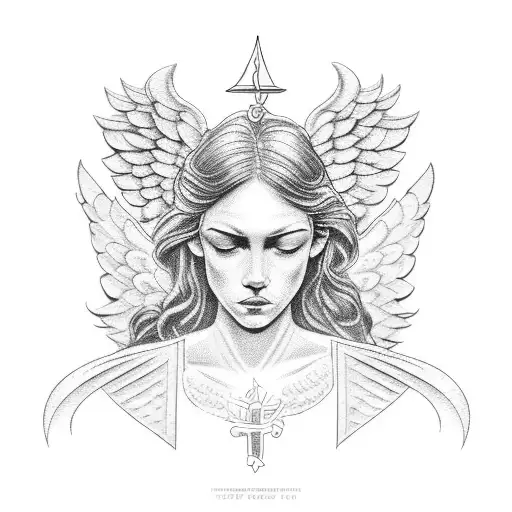 Angel And Scales Of Justice