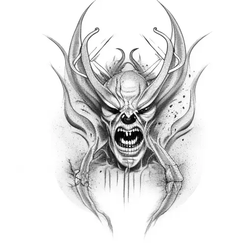 Peeling Away Skin From Scratches That Shows A Demon Under The Skin Trying To Get Out