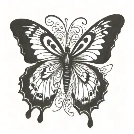 Simple Butterfly With Semicolon