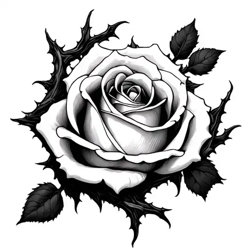 Rose Thorns Intertwined