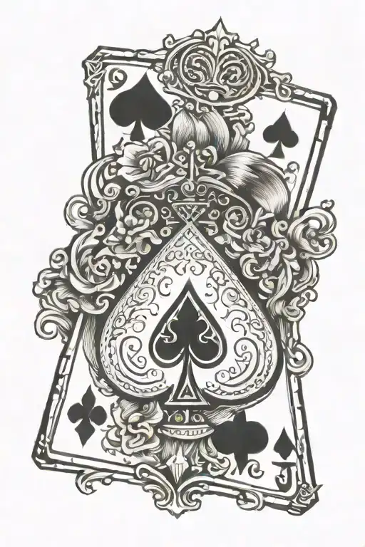 3 Ace Of Spades Playing Card