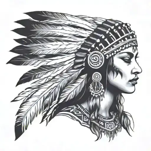 Indian Woman With Headdress