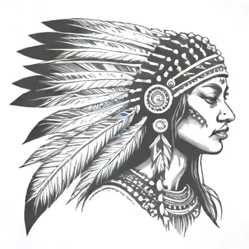 Indian Woman With Headdress