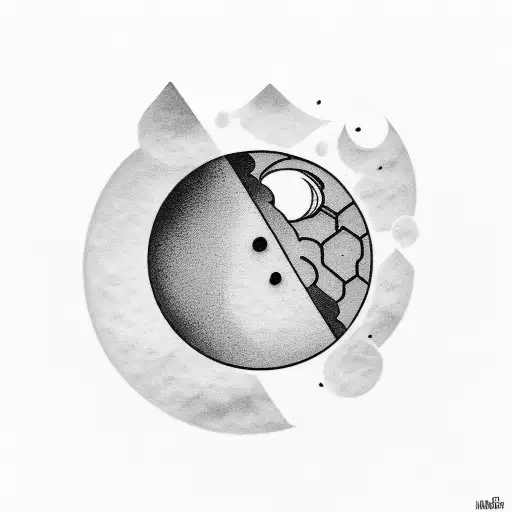 Half Moon With Small Details Like Craters