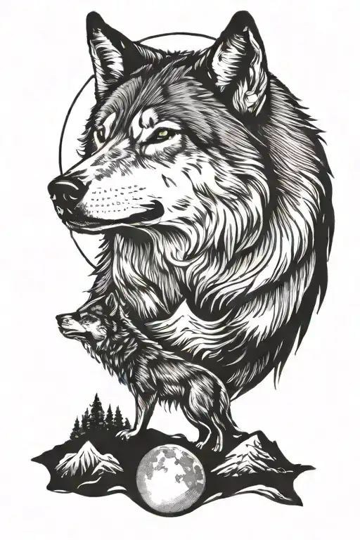 Wolf Howling At The Moon