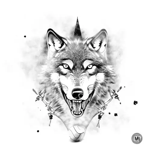 A Wolf Wearing Football Gear And Holding A Guitar