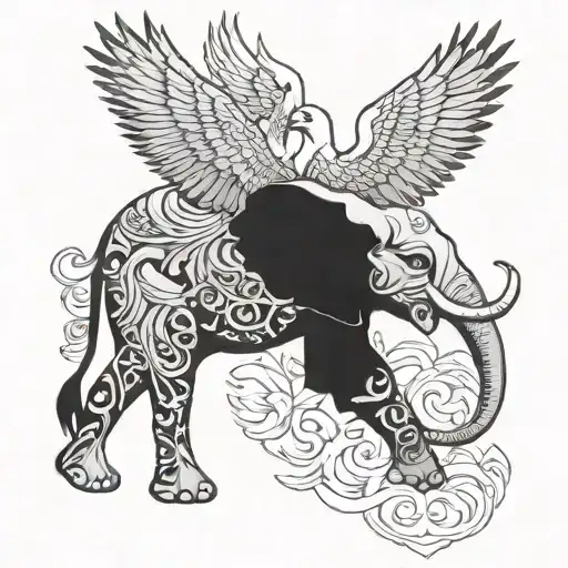 Elephant And Eagle
