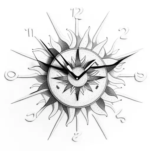 Sun Shining On Clock