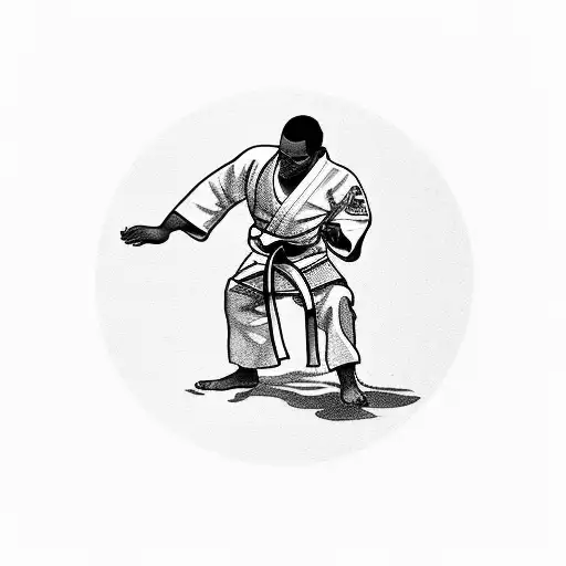 A Judo Black Belt Performing A Throw On A Coffee Cup