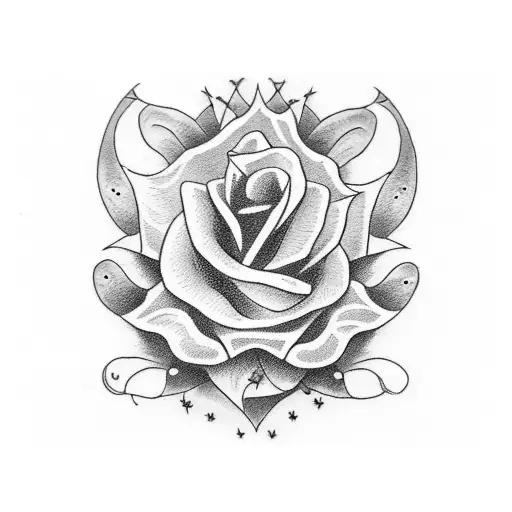 Male Tattoo Of Flowers On The Chest