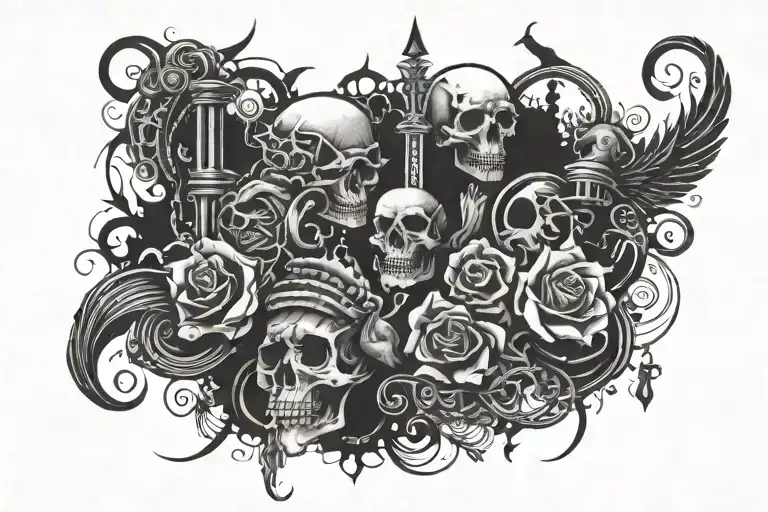 Background For A Thug Street Tattoo Desing