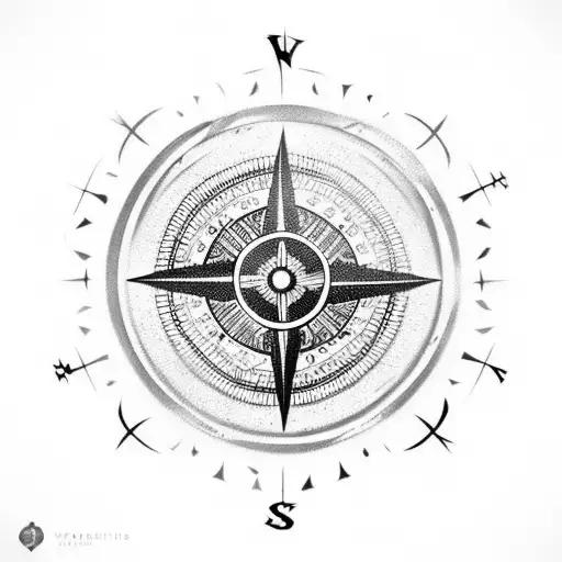 A Viking Compass Symbolizing Guidance And Protection