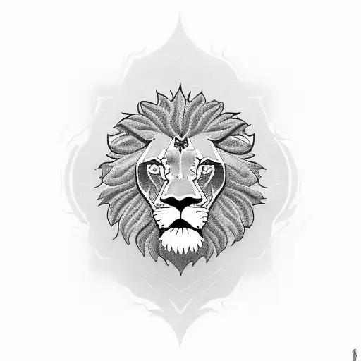 Lions Head With Boucle D'oreille And Maple Leaf