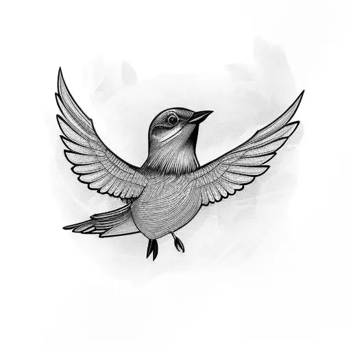 Bird Flying Near A Branch