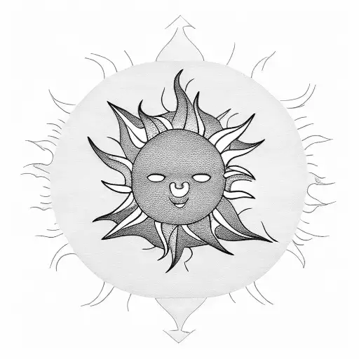 Cactus With Sun On The Ground