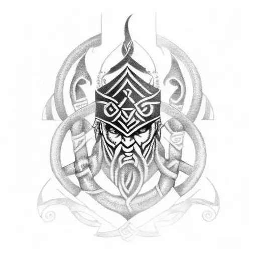 Celtic Warrior Sleeve With Patterns