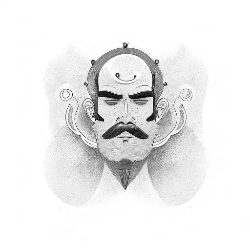 Man With Good And Bad Side