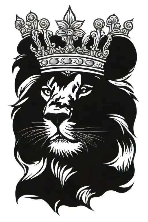 Lion Wearing A Crown