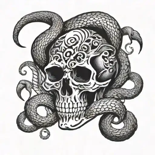 Skull And Snake