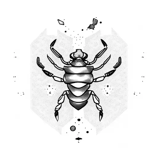 Scorpion With Scorpio Constellation