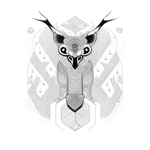 A Software Code Merging With African Wildlife In A Blackwork Design