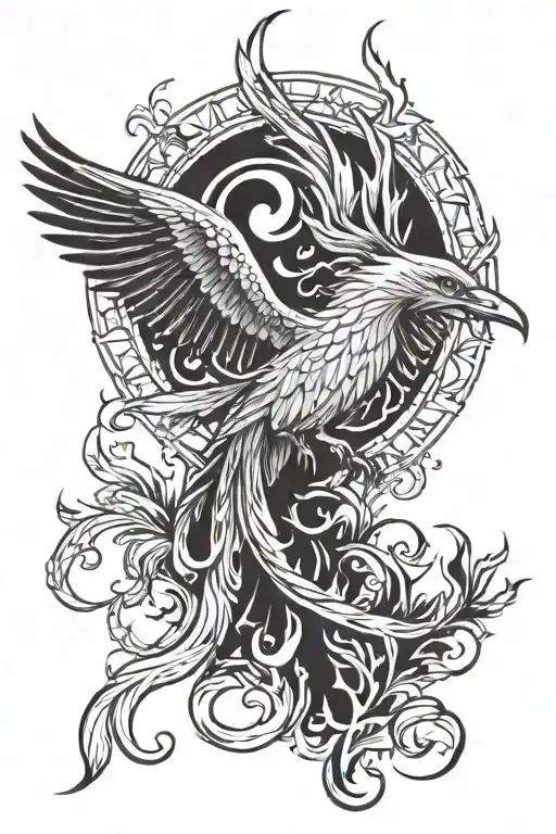 Mage And Phoenix Bird