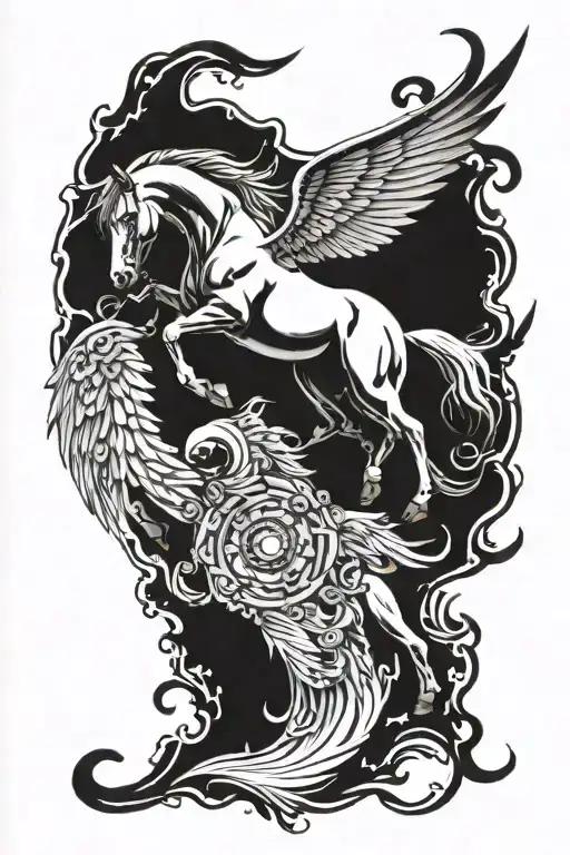 Horse Wings Book Lightening