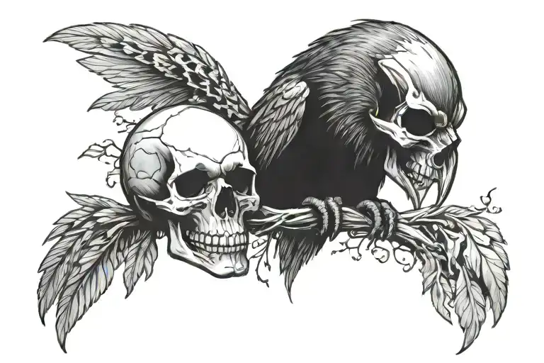 Raven And Skull