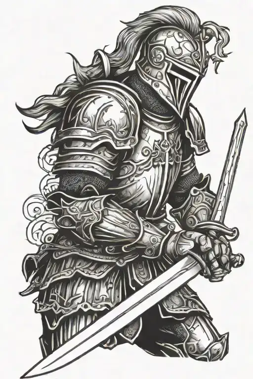 Knight Holding A Sword